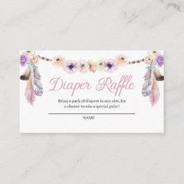 Boho Drocatcher Diaper Raffle Enclosure Card Informatiekaartje