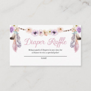 Boho Drocatcher Diaper Raffle Enclosure Card Informatiekaartje