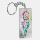 Boho Drocatcher Glitter AcrylSleutelhanger Sleutelhanger (Voorkant Links)