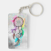 Boho Drocatcher Glitter AcrylSleutelhanger Sleutelhanger (achterkant)