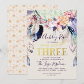 Boho Drocatcher | Jonge wilde en drie Kaart (Voorkant / Achterkant)