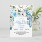 Boho Drocatcher Little One Birthday Invitation Kaart (Staand voorkant)