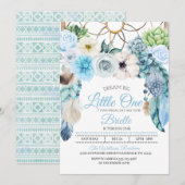 Boho Drocatcher Little One Birthday Invitation Kaart (Voorkant / Achterkant)
