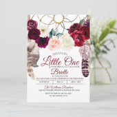 Boho Drocatcher Little One Birthday Invitation Kaart (Staand voorkant)