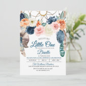 Boho Drocatcher Little One Birthday Invitation Kaart (Staand voorkant)