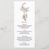 Boho Drocatcher Pampas Grass Feathers Floral Menu (Voorkant)