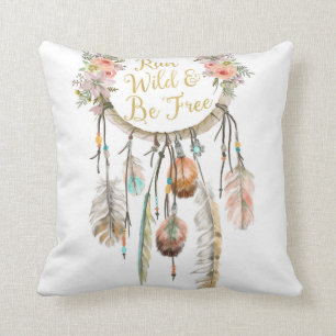 Boho Drocatcher Tribal Feather Nursery Pillow Kussen