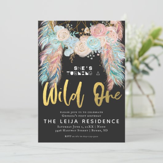 Boho Drocatcher Wild Eén dag Kaart (Staand voorkant)