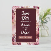 Boho Dromen Bloemrijke Elegantie Bewaar de Datum K Save The Date (Staand voorkant)