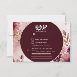 Boho Dromen Bloemrijke Elegantie Huwelijks RSVP Ka Kaartje