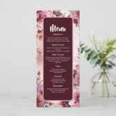 Boho Dromen Bloemrijke Elegantie Huwelijksmenu Kaa Menu (Staand voorkant)