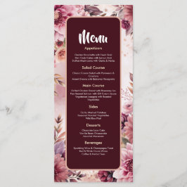 Boho Dromen Bloemrijke Elegantie Huwelijksmenu Kaa Menu