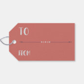 Boho Dromen Moderne Kerst Ornamente Cadeaulabel (Achterkant Horizontaal)