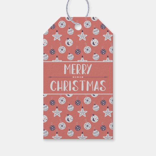 Boho Dromen Moderne Kerst Ornamente Cadeaulabel (Voorkant)
