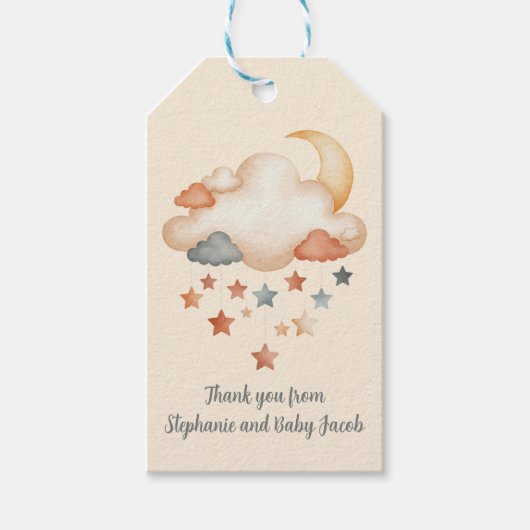 Boho Droom Cloud Baby Shower Cadeaulabel (Voorkant)