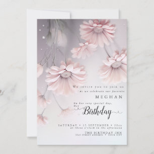 Boho Droom Roze Margrieten Verjaardag Kaart