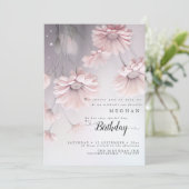 Boho Droom Roze Margrieten Verjaardag Kaart (Staand voorkant)