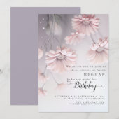 Boho Droom Roze Margrieten Verjaardag Kaart (Voorkant / Achterkant)