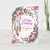 Boho Droom Verjaardagsgroet Kaart (Voorkant)