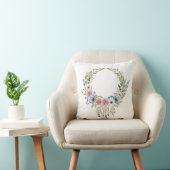 Boho Droomvanger Bloemenkrans Aquarel Kussen (Stoel)