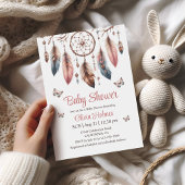 Boho Droomvanger met Vlinders Baby Shower Kaart