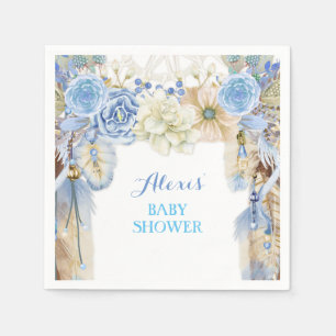 Boho Droomvanger Veer Tribal Periwinkle Blauw Servet