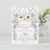 Boho Droomvanger Veren Blauw & Roze Kaart (Staand voorkant)