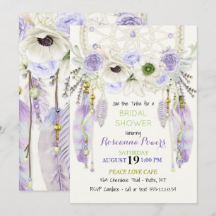 Boho Droomvanger Veren Lavendel Groen Kaart