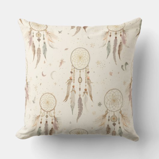 Boho Droomvanger Worp Kussen | Ethische Veer (Voorkant)