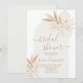 Boho dry floral Bridal Shower Invitation Kaart (Voorkant / Achterkant)
