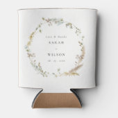 Boho Dry Palm Pampas Grass Floral Wreath Wedding Blikjeskoeler (Voorkant)