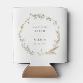 Boho Dry Palm Pampas Grass Floral Wreath Wedding Blikjeskoeler (Achterkant)