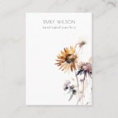 Boho Dry Wildflower Blank Sieraden Display Sjabloo Visitekaartje (Voorkant)