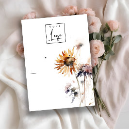 Boho Dry Wildflower Ketting Oorbel Logo Display Visitekaartje