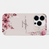Boho Dust Roze Waterverf Flower Custom Afstuderen Case-Mate iPhone Case (Achterkant (horizontaal))