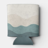 Boho Dusty Blauw Retro Typografie Bruiloft Gunsten Blikjeskoeler (Achterkant)