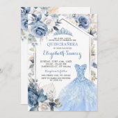 Boho Dusty Blauwe Jurk Prinses Quinceañera Kaart (Voorkant / Achterkant)