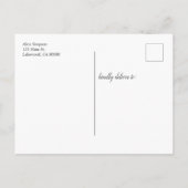 Boho Dusty Blue Beige Flower Wedding Save the Date Aankondigingskaart (Achterkant)