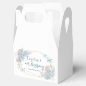 Boho Dusty Blue Butterfly Verjaardag Favorieten Do Bedankdoosjes (Geopend)