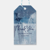 Boho Dusty Blue Dank je bruiloft Cadeaulabel (Voorkant)