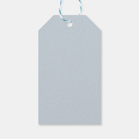 Boho Dusty Blue Dank je bruiloft Cadeaulabel (Achterkant)