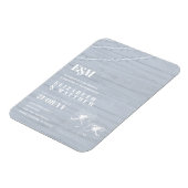 BOHO Dusty Blue Driftwood Mason Jars Wedding Magneet (Linkerzijde)