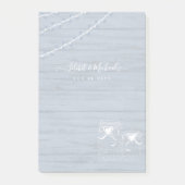 BOHO Dusty Blue Driftwood Mason Jars Wedding Post-it® Notes (Voorkant)
