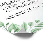 Boho Dusty Blue Eucalyptus Communauteit Welkom Poster (Hoek)