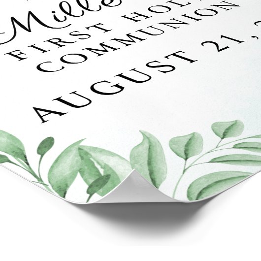 Boho Dusty Blue Eucalyptus Communauteit Welkom Poster (Hoek)