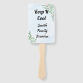 Boho Dusty Blue Eucalyptus Green Reunion Handwaaier (Voorkant)