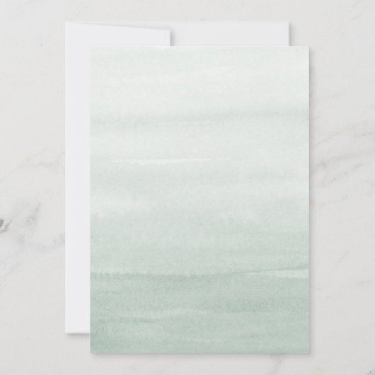 Boho Dusty Blue Eucalyptus Greenery Vrijgezellenfe Kaart (Achterkant)