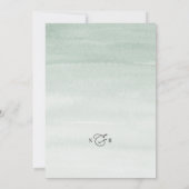 Boho Dusty Blue Eucalyptus Greenery Wedding Kaart (Achterkant)