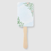 Boho Dusty Blue Eucalyptus-Vrijgezellenfeest Handwaaier (Achterkant)