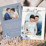 Boho Dusty Blue Floral Modern Arch Wedding Foto Bedankkaart<br><div class="desc">Dusty Blue Floral Modern Arch Wedding Photo Hartelijk dank. Voor verdere aanpassing,  te gebruiken gelieve Zazzle's ontwerphulpmiddel om deze sjabloon te wijzigen.</div>
